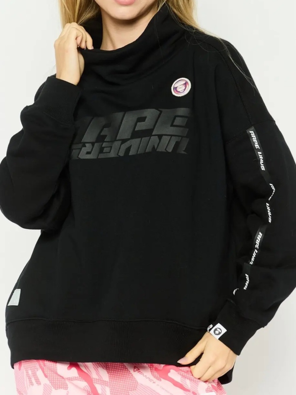 Aape by A Bathing Ape Mock Neck Universe Sweatshirt Size XS